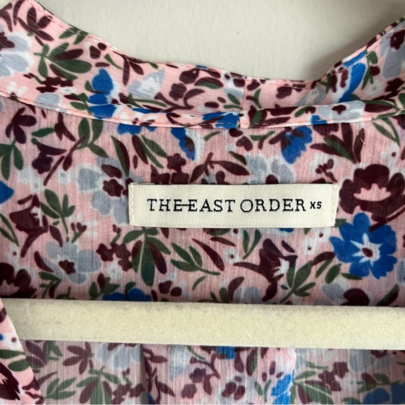 The East Order Sophie Chiffon Tie Front Blouse Multicolor Floral Print Size XS - Picture 8 of 15